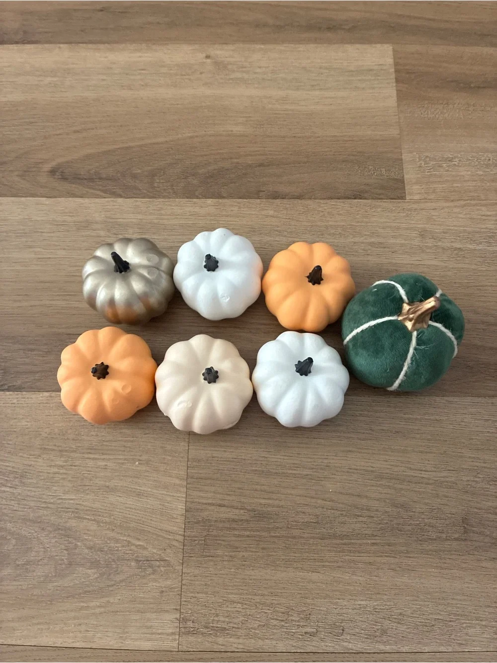 Target Mini Pumpkin Decor Bundle Velvet Fall Thanksgiving-EUC